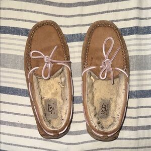 UGG Slippers with Pink Laces